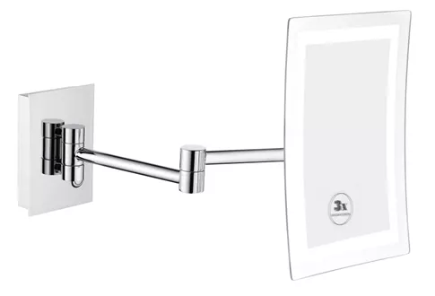 Miroir murale cosm. LED Ferro laiton chromé sans cable