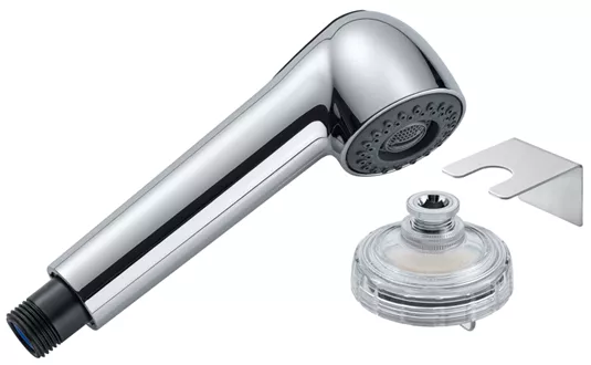 Drinking water filter w. spray New Look Plus transp./chrome